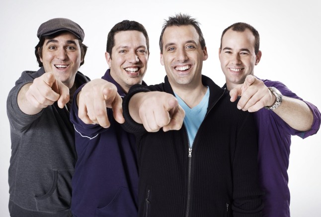 Brian Quinn, Sal Vulcano, Joe Gatto, James Murray of Impractical Jokers. No Merchandising. Editorial Use Only. No Book Cover Usage. Mandatory Credit: Photo by Northsouth Productions/REX (5879963l)