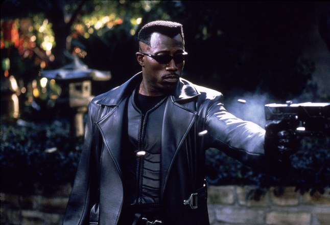 Wesley Snipes in a scene from the 1998 film 'Blade'.