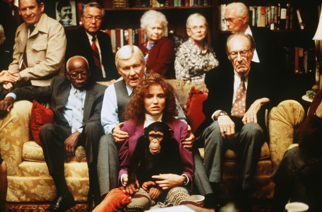 Editorial use only. No book cover usage. Mandatory Credit: Photo by Melissa Moseley/Universal/Kobal/REX/Shutterstock (5883375g) Orson Bean, Cameron Diaz Being John Malkovich - 1999 Director: Spike Jonze Universal USA Scene Still Comedy Dans la peau de John Malkovich