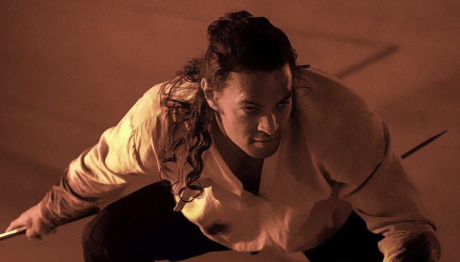 This image released by Warner Bros. Pictures shows Jason Momoa in a scene from "Dune." (Warner Bros. Pictures via AP)