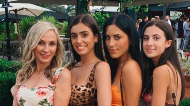 Alexandra Censori with Bianca, Alyssia and Angelina Censori at a family wedding in early 2020