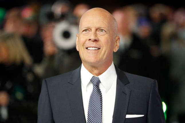 (FILES) In this file photo taken on January 09, 2019 US actor Bruce Willis poses on arrival for the European premiere of Glass in central London. - Willis has been diagnosed with dementia, his family said Thursday, less than a year after he retired from acting because of growing cognitive difficulties. (Photo by Tolga AKMEN / AFP) (Photo by TOLGA AKMEN/AFP via Getty Images)
