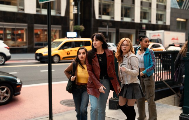 Undated film still from Madame Web. Pictured: Isabela Merced as Anya Corazon, Dakota Johnson as Cassandra Webb, Sydney Sweeney as Julia Cornwall and Celeste O???Connor as Mattie Franklin. See PA Feature SHOWBIZ Download Reviews. WARNING: This picture must only be used to accompany PA Feature SHOWBIZ Download Reviews. PA Photo. Picture credit should read: CTMG, Inc./Jessica Kourkounis. All Rights Reserved. NOTE TO EDITORS: This picture must only be used to accompany PA Feature SHOWBIZ Download Reviews.