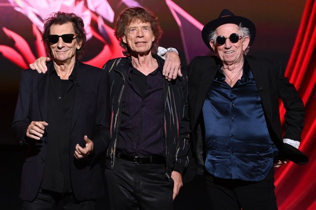 Mandatory Credit: Photo by David Fisher/REX/Shutterstock (14084165bf) Ronnie Wood, Mick Jagger and Keith Richards Rolling Stones 'Hackney Diamonds' album launch, London, UK - 06 Sep 2023