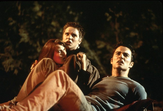 Final Destination (left to Right) Ali Larter, Devon Sawa and Kerr Smith ?? New Line Cinema