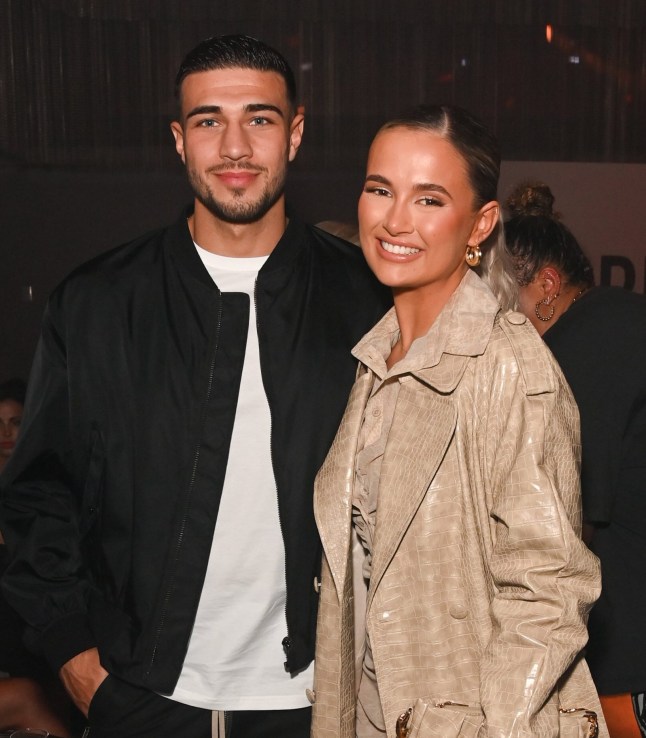 LONDON, ENGLAND - FEBRUARY 16: Tommy Fury and Molly-Mae Hague attend the PrettyLittleThing X Molly-Mae show at The Londoner Hotel on February 16, 2022 in London, England. (Photo by David M. Benett/Dave Benett/Getty Images for PrettyLittleThing)