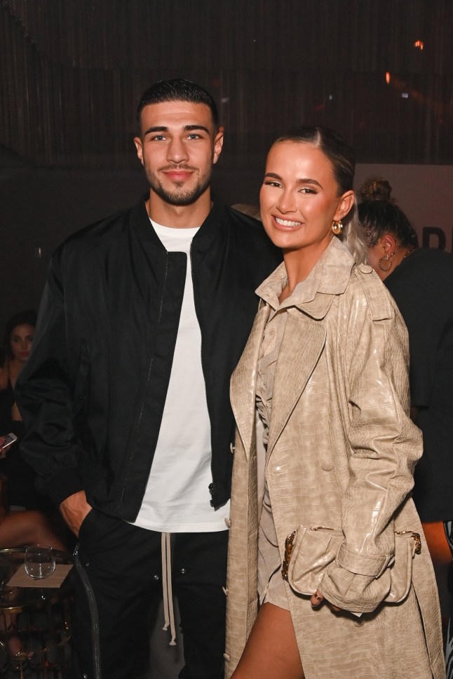 LONDON, ENGLAND - FEBRUARY 16: Tommy Fury and Molly-Mae Hague attend the PrettyLittleThing X Molly-Mae show at The Londoner Hotel on February 16, 2022 in London, England. (Photo by David M. Benett/Dave Benett/Getty Images for PrettyLittleThing)