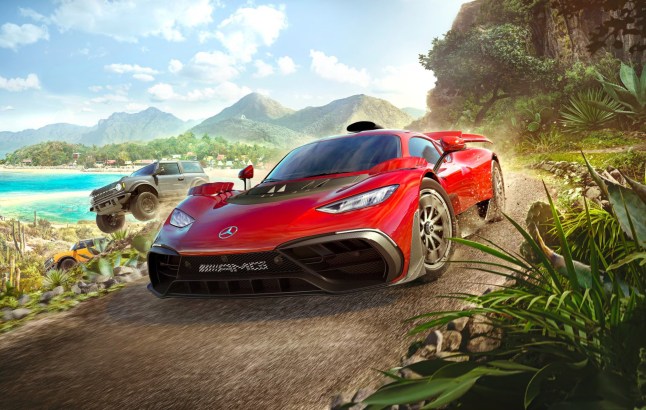 Forza Horizon 5 key art showing cars