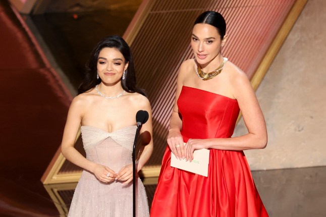 Rachel Zegler, Gal Gadot at the 97th Oscars held at the Dolby Theatre on March 2, 2025 in Hollywood, California. (Photo by Rich Polk/Penske Media via Getty Images)