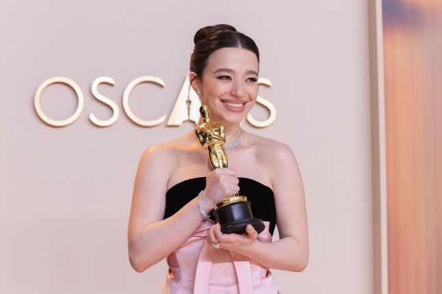 Mandatory Credit: Photo by Burt Harris/PI via ZUMA Press Wire/Shutterstock (15176143ak) Mikey Madison, winner of the Best Actress award for ''Anora'' poses in the press room of the 97th Annual Academy Awards on Sunday March 2, 2025 at the Dolby Theater in Hollywood, California. BURT HARRIS/BNS/PI 97th Oscars - Press Room, Hollywood, California, USA - 02 Mar 2025