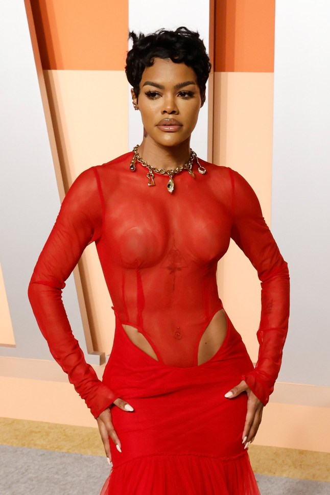 BEVERLY HILLS, CALIFORNIA - MARCH 02: Teyana Taylor attends the 2025 Vanity Fair Oscar Party hosted by Radhika Jones at Wallis Annenberg Center for the Performing Arts on March 02, 2025 in Beverly Hills, California. (Photo by Taylor Hill/FilmMagic)