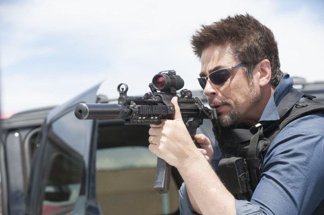 Editorial use only. No book cover usage. Mandatory Credit: Photo by Richard Jr Foreman/Black Label Media/Thunder Road/Kobal/REX/Shutterstock (5880344b) Benicio Del Toro Sicario - 2015 Director: Denis Villeneuve Black Label Media/Thunder Road Pictures USA Scene Still Action/Adventure