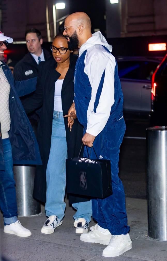 NEW YORK, NEW YORK - MARCH 04: Jennifer Hudson and Common are seen at Madison Square Garden on March 04, 2025 in New York City. (Photo by The Hapa Blonde/GC Images)