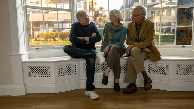 Robert Zemeckis, Robin Wright, Tom Hanks, on set