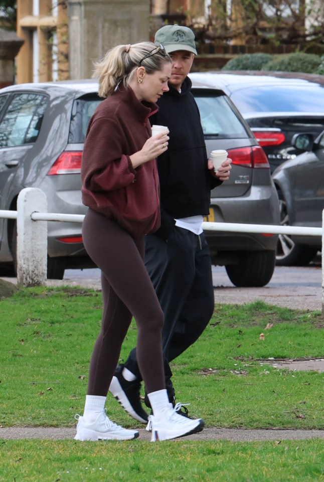 11 March 2025 - EXCLUSIVE. Danny and Georgia Jones seen for the first time as the pair step out in a united front in Richmond, West London. The pair were spotted grabbing a coffee and chatting Credit: CLICK NEWS AND MEDIA Ref: AMdef **Exclusive to CLICK NEWS AND MEDIA** CLICK NEWS AND MEDIA - PICTURES@CLICKNEWSANDMEDIA.COM - 07774 321240 -