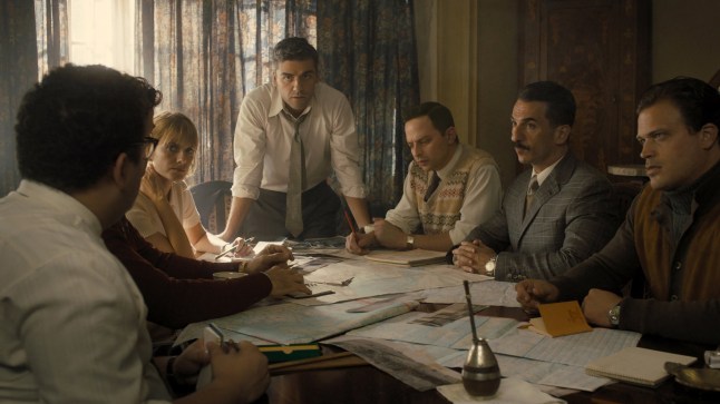 For Editorial Use Only Mandatory Credit: Photo by Metro Goldwyn Mayer Pictures/THA/REX/Shutterstock (15063495a) (From L to R) M?lanie Laurent as Hanna Regev, Oscar Isaac as Peter Malkin, Nick Kroll as Rafi Eitan, Michael Aronov as Zvi Aharoni, and Greg Hill as Moshe Tabor in OPERATION FINALE, written by Matthew Orton and directed by Chris Weitz, a Metro Goldwyn Mayer Pictures film. Credit: Metro Goldwyn Mayer Pictures "Operation Finale" (2018)