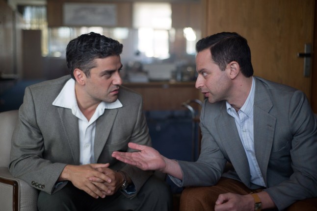 For Editorial Use Only Mandatory Credit: Photo by Credit: Valeria Florini/Metro Goldwyn Mayer Pictures/THA/REX/Shutterstock (15063491n) Oscar Isaac (left) stars as Peter Malkin and Nick Kroll (right) stars as Rafi Eitan in OPERATION FINALE, written by Matthew Orton and directed by Chris Weitz, a Metro Goldwyn Mayer Pictures film. Credit: Valeria Florini / Metro Goldwyn Mayer Pictures ? 2018 Metro-Goldwyn-Mayer Pictures Inc. All Rights Reserved. "Operation Finale" (2018)