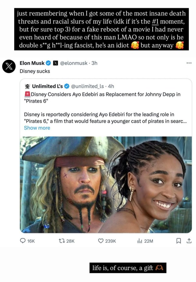 Ayo Edebiri Elon Musk