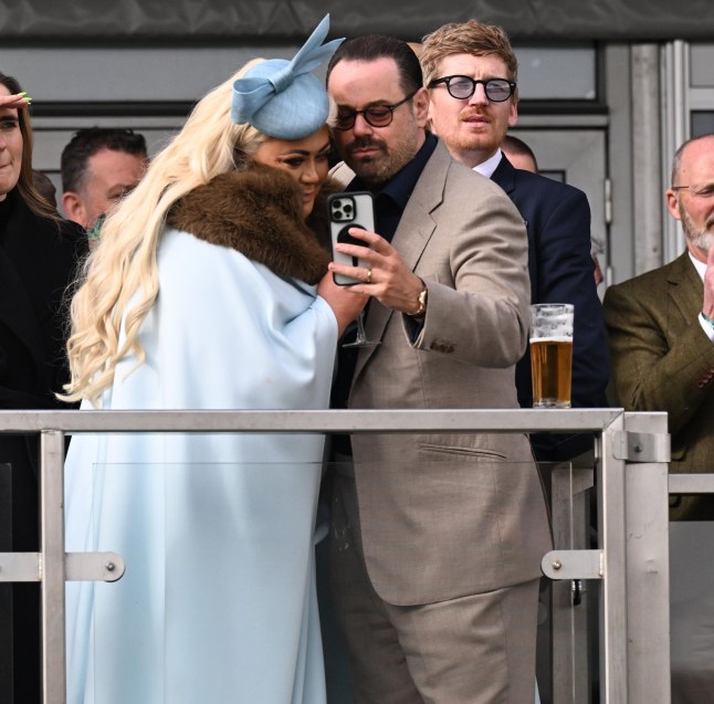 BGUK_3183497 - Cheltenham, UNITED KINGDOM - Danny Dyer and Gemma Collins at St Patrick's Thursday - Day 3 of the Cheltenham Festival 2025. Pictured: Danny Dyer and Gemma Collins BACKGRID UK 13 MARCH 2025 UK: +44 208 344 2007 / uksales@backgrid.com USA: +1 310 798 9111 / usasales@backgrid.com *Pictures Containing Children Please Pixelate Face Prior To Publication*