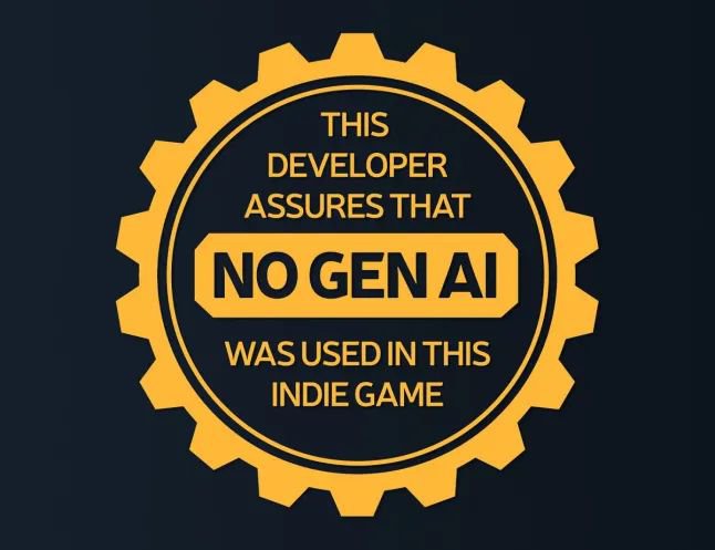 No Gen AI indie approval sticker