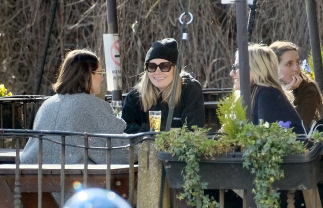 EMBARGOED UNTIL 10PM THIS EVENING, 17TH MARCH Exclusive McFlown the nest! Danny wife Georgia drinking fizz to forget her troubles after leaving the family home and moving in with her best friend in South West London. Pic TillenDove 150325