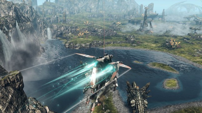 Xenoblade Chronicles X: Definitive Edition screenshot of a landscape and robot
