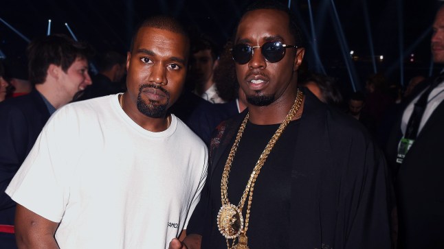 NEW YORK, NY - AUGUST 28: (EXCLUSIVE COVERAGE) Kanye West and Sean Diddy Combs pose backstage during the 2016 MTV Video Music Awards at Madison Square Garden on August 28, 2016 in New York City. (Photo by Jeff Kravitz/FilmMagic)