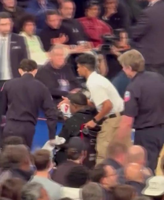 Moment Hollywood star vomits on basketball court during NBA game before being taken away in wheelchair Tracy Morgan