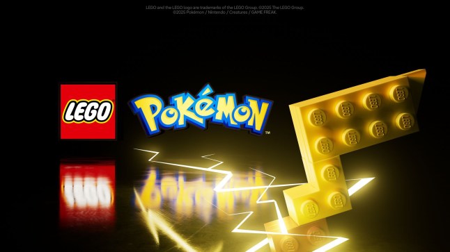 A Pikachu tail made of yellow Lego bricks, in a teaser promo for new Pokémon Lego sets.