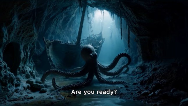 Ark: Aquatica AI trailer of an octopus on the ocean floor