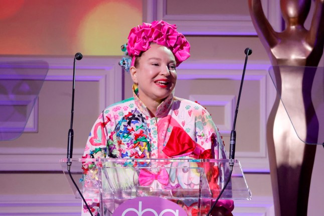 LOS ANGELES, CALIFORNIA - OCTOBER 01: Sia Furler speaks onstage during the 5th Daytime Beauty Awards honoring science behind beauty, health and wellness at Taglyan Complex on October 01, 2023 in Los Angeles, California. (Photo by Frazer Harrison/Getty Images)