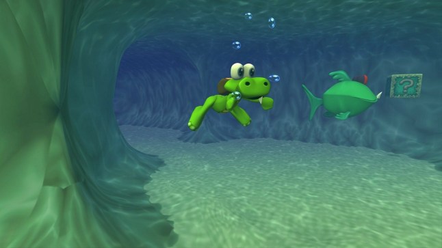 Croc swimming underwater