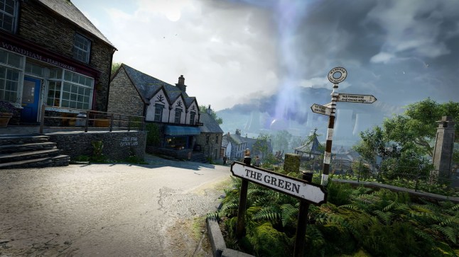 Atomfall screenshot of an English village