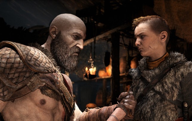 Kratos and Atreus in 2016's God Of War