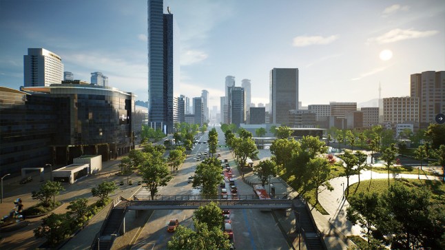 inZOI screenshot of photorealistic looking city