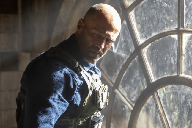 This image released by Amazon MGM Studios shows Jason Statham in a scene from "A Working Man." (Dan Smith/Amazon MGM Studios via AP)