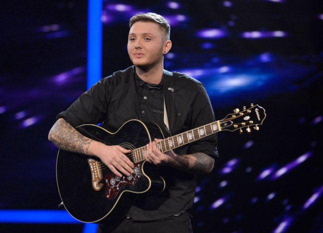 Editorial use only. No book publishing. Mandatory Credit: Photo by Ken McKay/Thames/REX/Shutterstock (1933540ip) James Arthur 'The X Factor Live' TV Programme, London, Britain - 20 Oct 2012