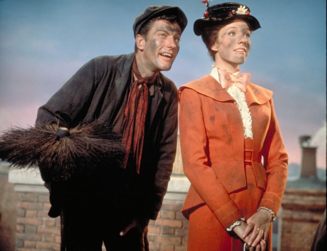 Editorial use only. No book cover usage. Mandatory Credit: Photo by Disney/Kobal/REX/Shutterstock (5886101ai) Dick Van Dyke, Julie Andrews Mary Poppins - 1964 Director: Robert Stevenson Walt Disney Pictures USA Scene Still Family