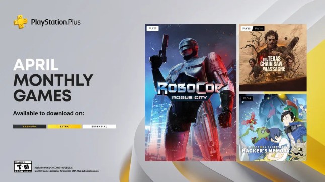 PS Plus line up for April includes RoboCop and The Texas Chain Saw Massacre
