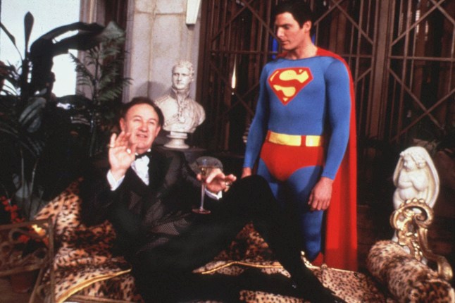 Film : "Superman IV: The Quest for Peace.", (1987) This undated photo, released by Warner Bros., shows Oscar-winning actor Gene Hackman, left, and Christopher Reeve, in a scene from (AP Photo, Warner Bros.)