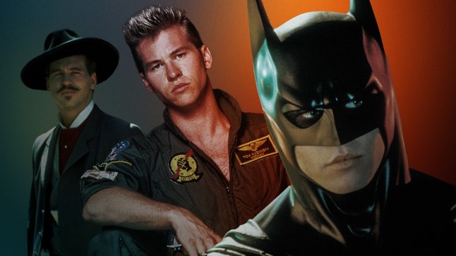 Val Kilmer as Batman, Iceman in Top Gun and as Chris Shiherlis in Heat
