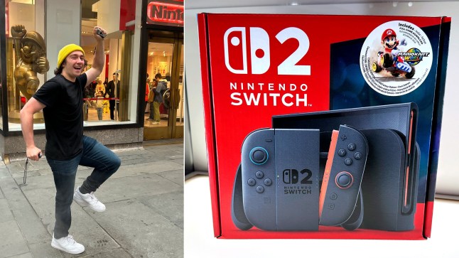 Nintendo Switch 2 fan camping out outside the Nintendo Store in New York