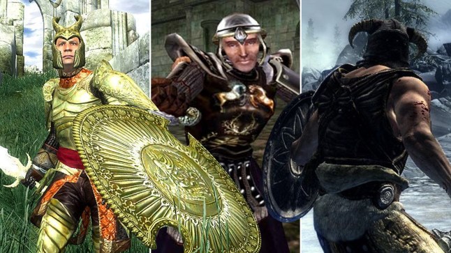 Collage of various The Elder Scrolls games
