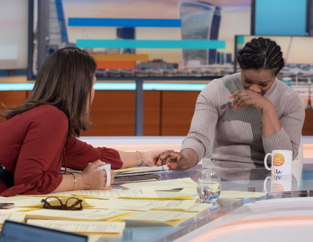 Editorial use only Mandatory Credit: Photo by Ken McKay/ITV/Shutterstock (13736979k) Susanna Reid, Julie Davis 'Good Morning Britain' TV show, London, UK - 25 Jan 2023