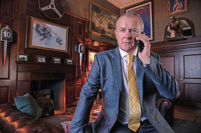 Bank of Dave. Hugh Bonneville as Sir Charles. Cr Netflix / Paul Stephenson
