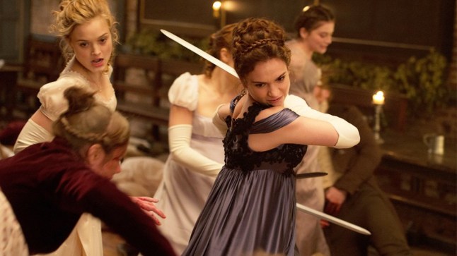 Lily James and Bella Heathcote in Pride and Prejudice and Zombies