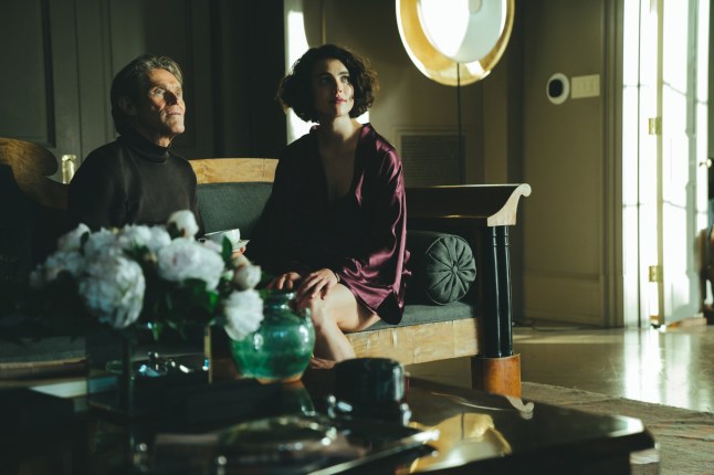 Undated film still from Kinds Of Kindness. Pictured: Willem Dafoe and Margaret Qualley. See PA Feature SHOWBIZ Film Reviews. WARNING: This picture must only be used to accompany PA Feature SHOWBIZ Film Reviews. PA Photo. Picture credit should read: Searchlight Pictures/Atsushi Nishijima. All Rights Reserved. NOTE TO EDITORS: This picture must only be used to accompany PA Feature SHOWBIZ Film Reviews.