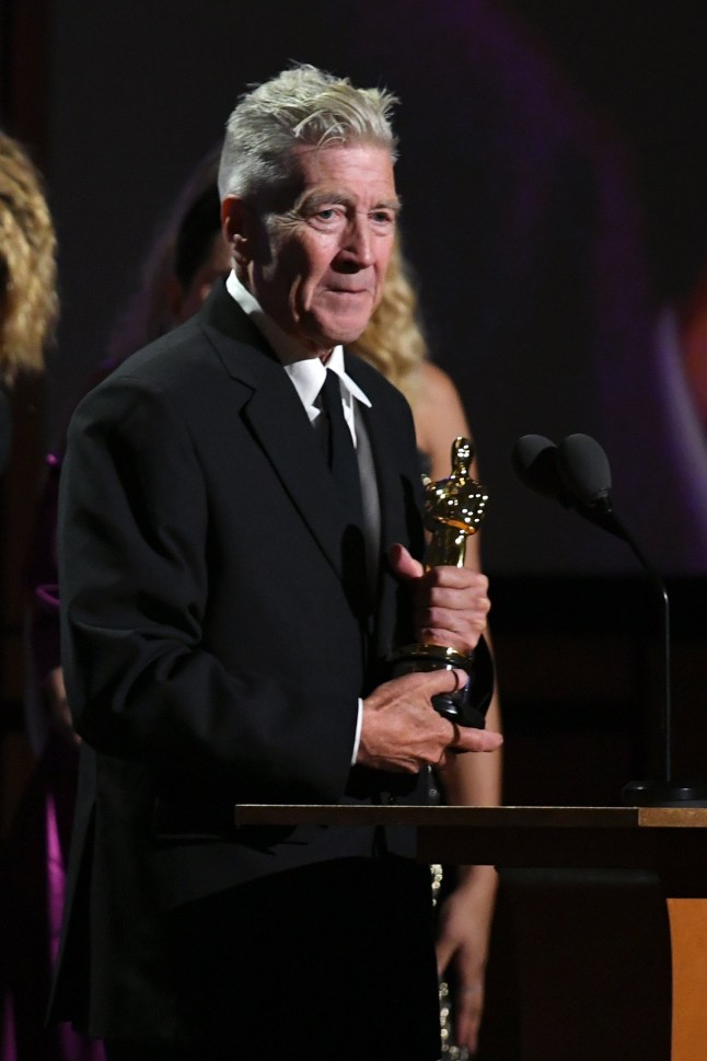 HOLLYWOOD, CALIFORNIA - OCTOBER 27: David Lynch speaks onstage during the Academy Of Motion Picture Arts And Sciences' 11th Annual Governors Awards at The Ray Dolby Ballroom at Hollywood & Highland Center on October 27, 2019 in Hollywood, California. (Photo by Kevin Winter/Getty Images)