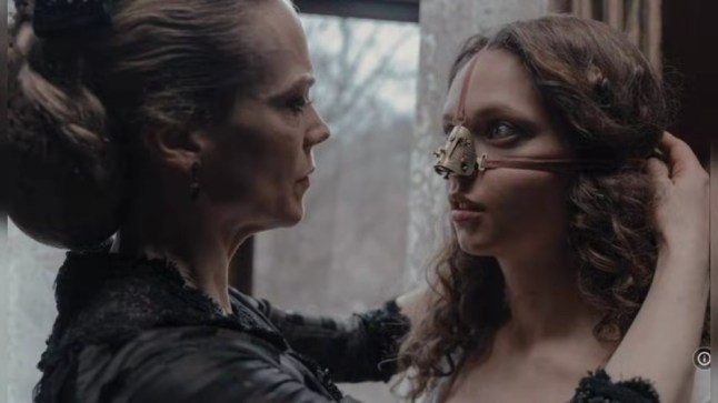 Thea Sofie places cast on teenager in scene from The Ugly Stepsister