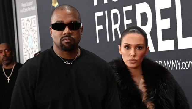 Kanye West and Bianca Censori attend the 67th GRAMMY Awards on February 02, 2025 in Los Angeles, California.